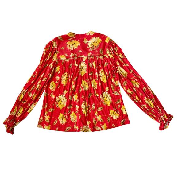 Anthropologie Bl-nk Stephanie Long Sleeve Boho Top NWT $118 - Picture 4 of 10